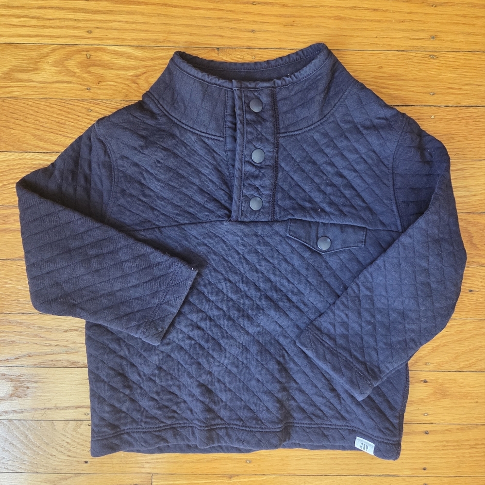 baby GAP Navy Blue Quilted Pullover 2 Years Toddler BOT